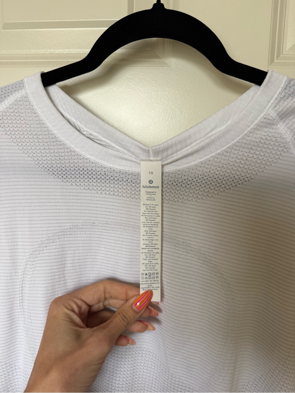 Lululemon Swiftly Tech white short sleeve top size 10 - Picture 3 of 6